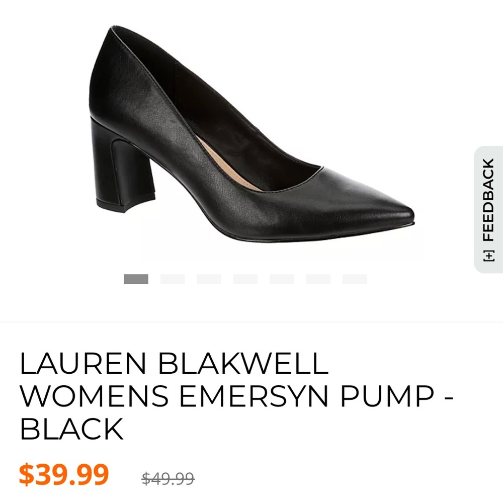 LAUREN BLAKWELL WOMENS EMERSYN PUMP - BLACK